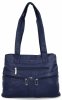 Torebka Damska typu Shopper Bag firmy Hernan Ciemno Granatowa